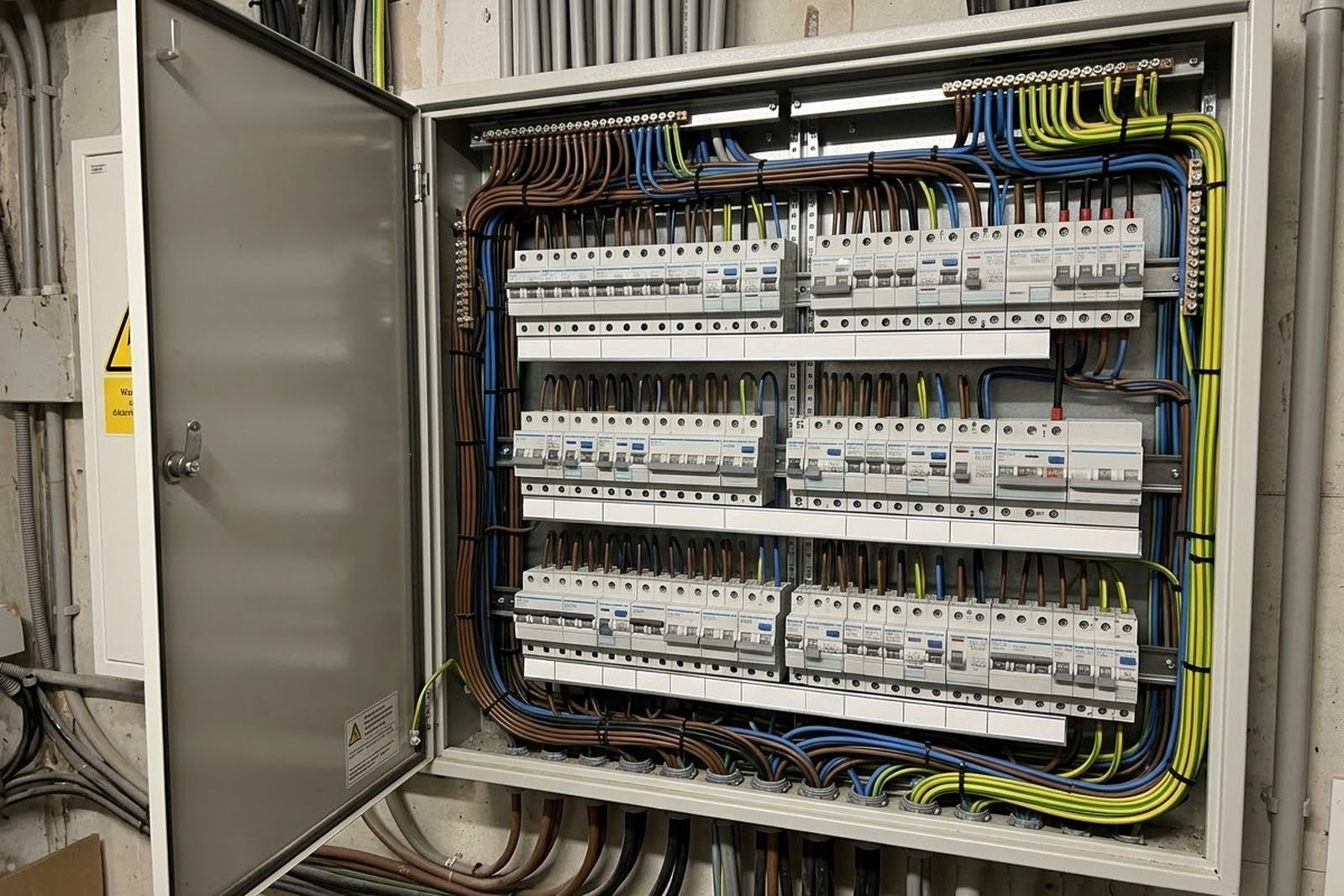 Moderne Elektroverteilung mit LS-Schaltern